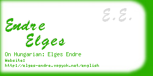 endre elges business card